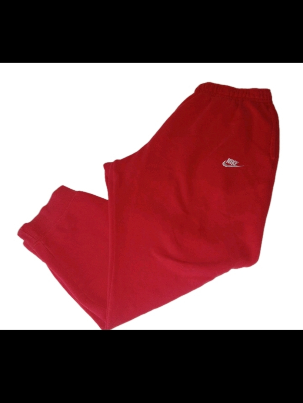 Nike Fleece Red Jogger Sweatpants Embroidered Logo XXL TTG